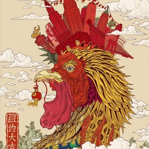 中国风图案鸡