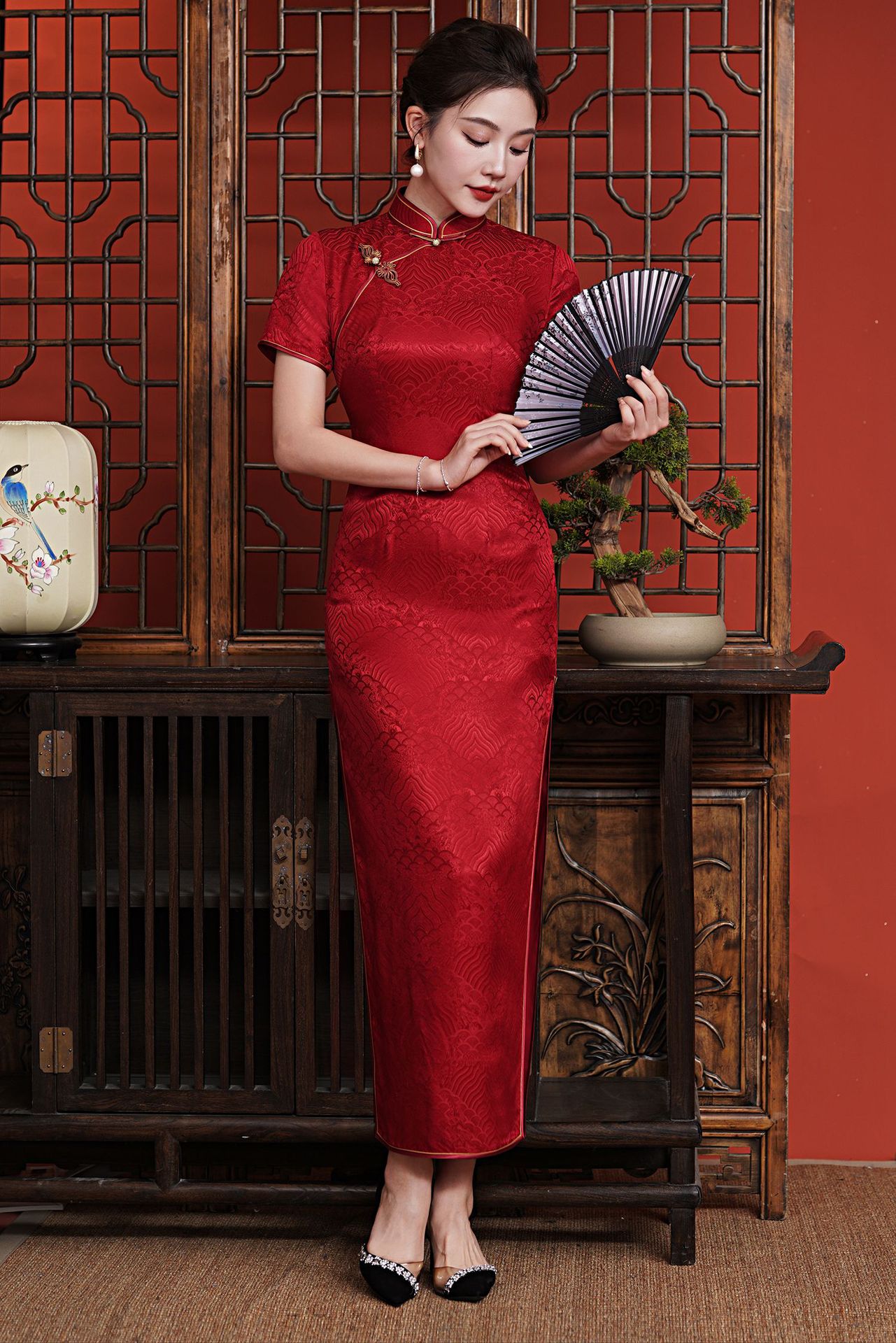 New Chinese style medium length qipao