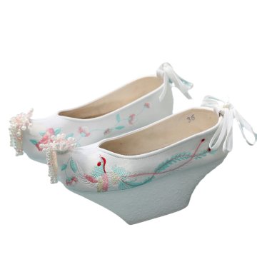 New Chinese style Qing Dynasty flowerpot soled shoes